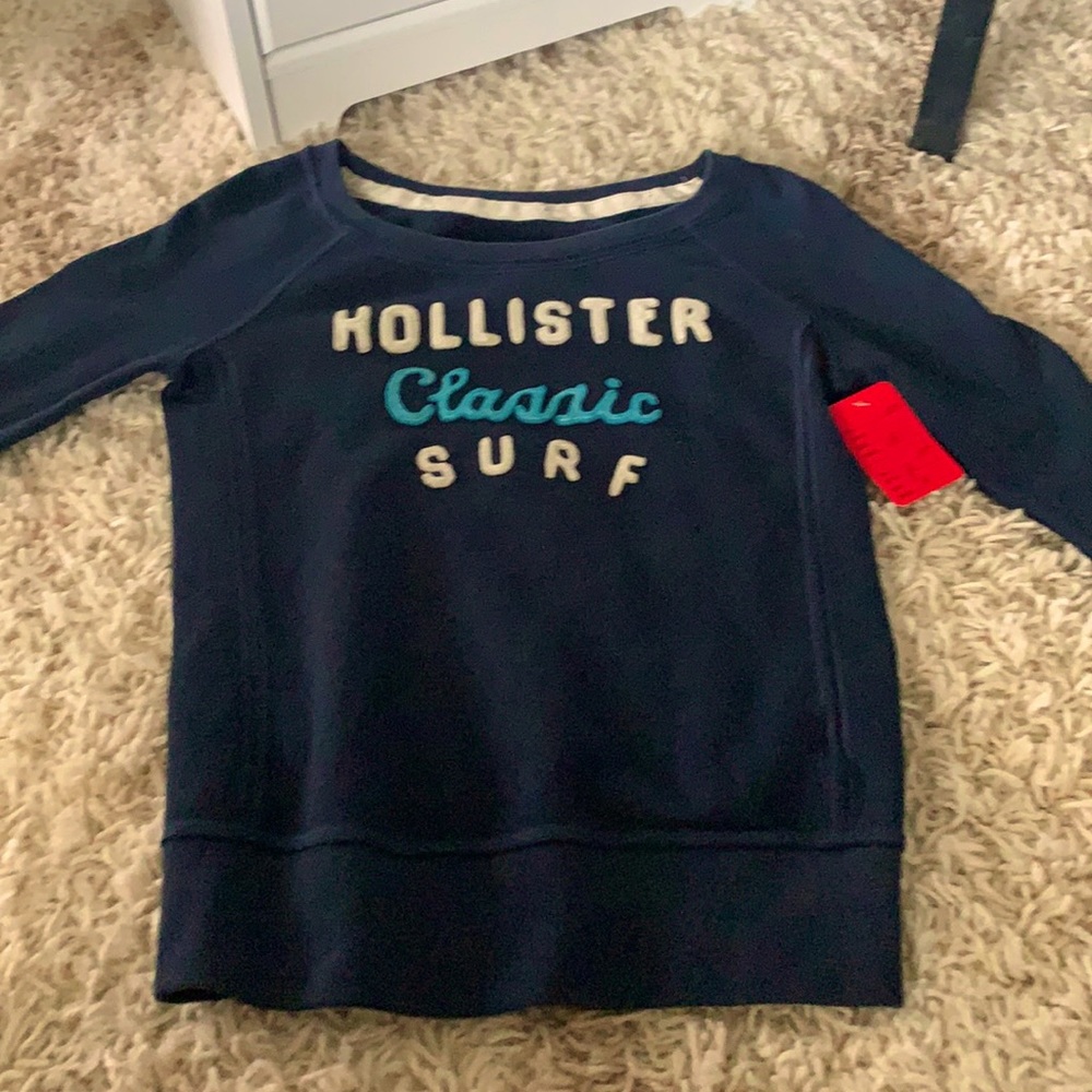 Blue hollister long sleeve top
